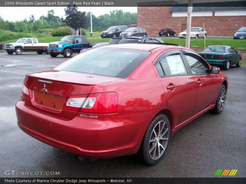 Rave Red Pearl / Black 2009 Mitsubishi Galant Sport Edition