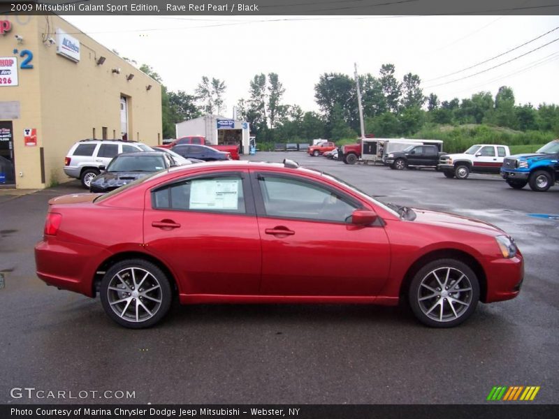 Rave Red Pearl / Black 2009 Mitsubishi Galant Sport Edition