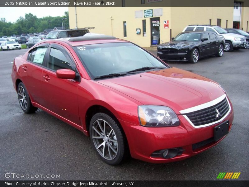 Rave Red Pearl / Black 2009 Mitsubishi Galant Sport Edition