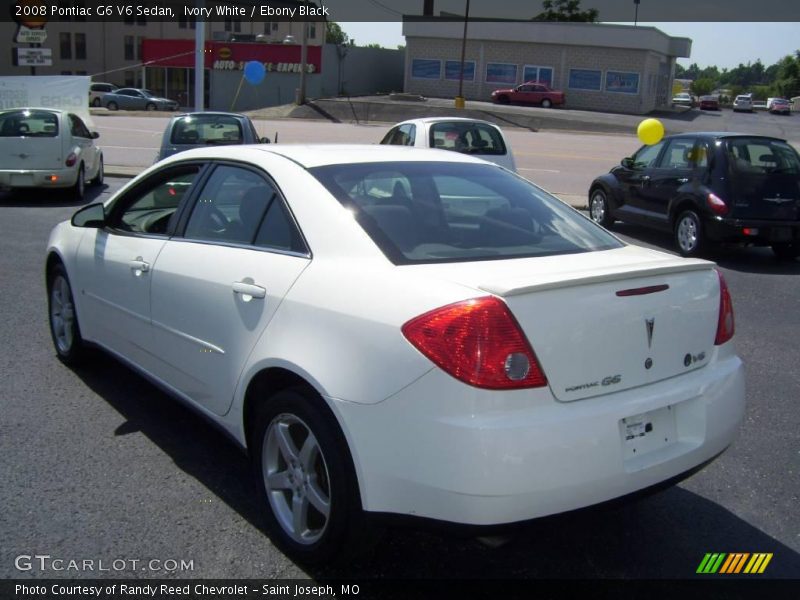 Ivory White / Ebony Black 2008 Pontiac G6 V6 Sedan