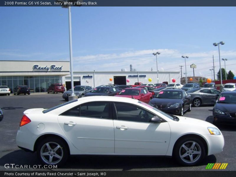 Ivory White / Ebony Black 2008 Pontiac G6 V6 Sedan