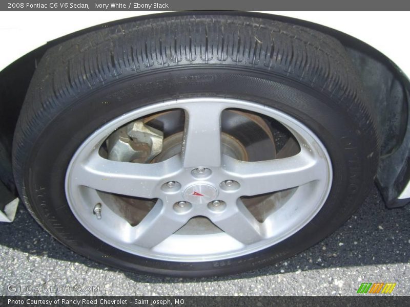 Ivory White / Ebony Black 2008 Pontiac G6 V6 Sedan