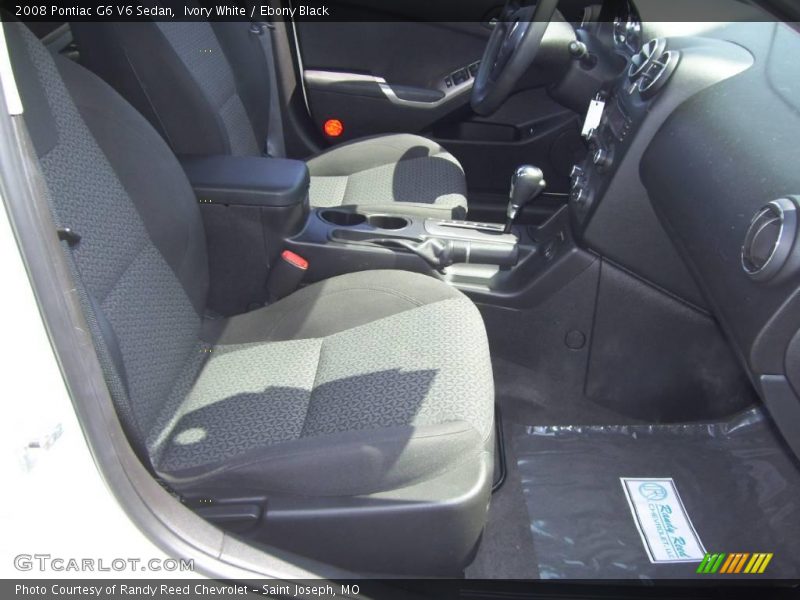 Ivory White / Ebony Black 2008 Pontiac G6 V6 Sedan
