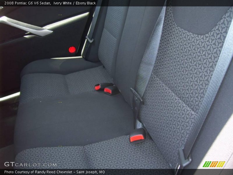 Ivory White / Ebony Black 2008 Pontiac G6 V6 Sedan