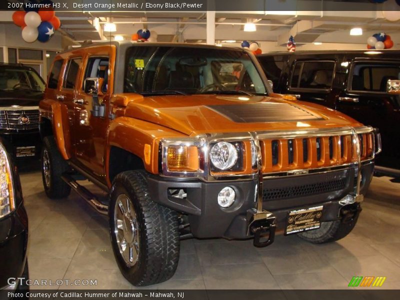 Desert Orange Metallic / Ebony Black/Pewter 2007 Hummer H3 X