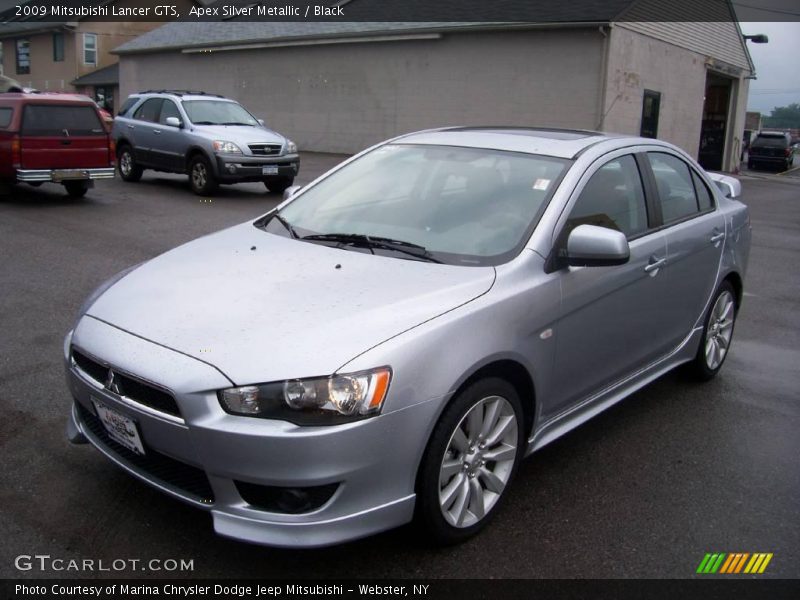 Apex Silver Metallic / Black 2009 Mitsubishi Lancer GTS