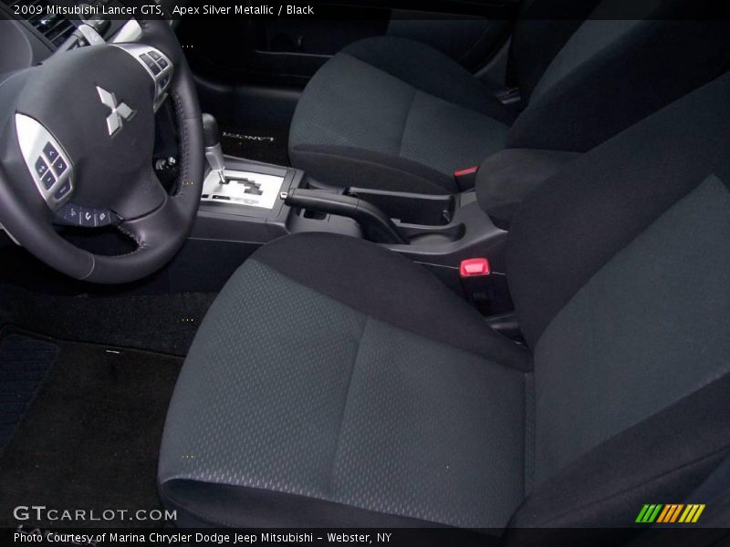 Apex Silver Metallic / Black 2009 Mitsubishi Lancer GTS