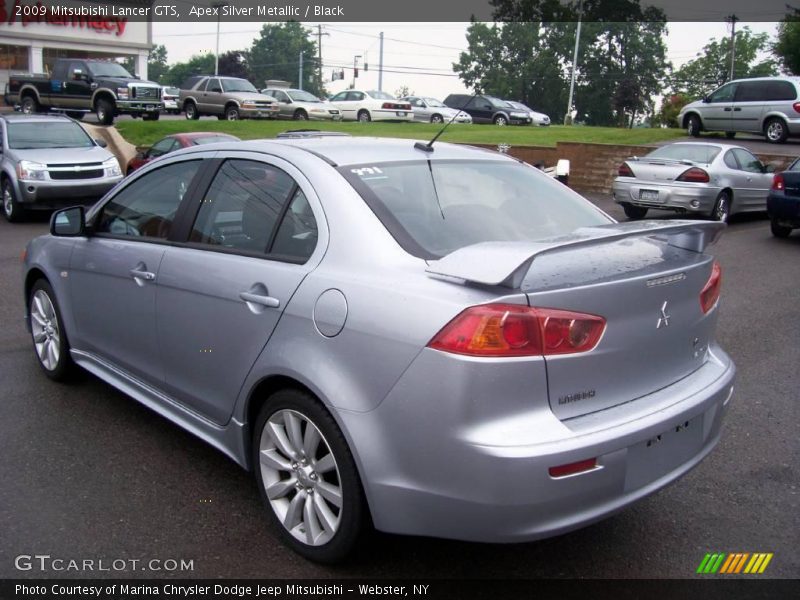 Apex Silver Metallic / Black 2009 Mitsubishi Lancer GTS