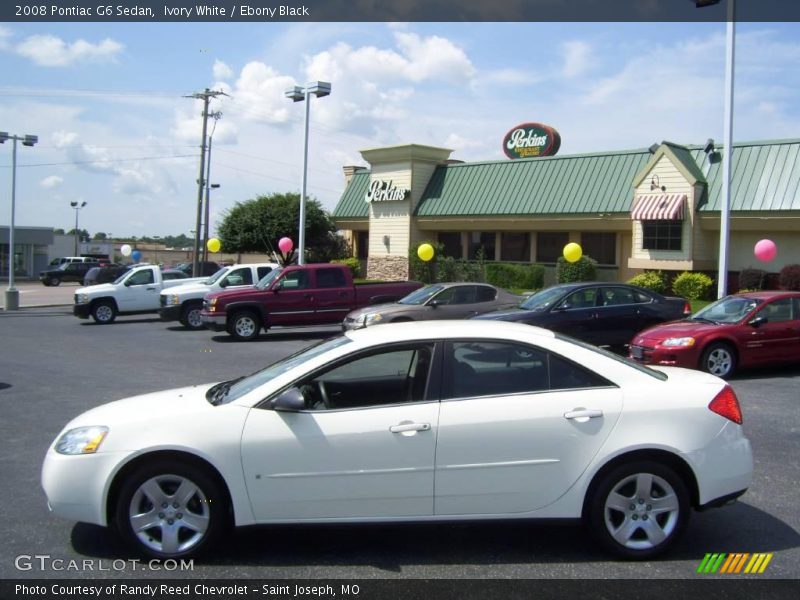 Ivory White / Ebony Black 2008 Pontiac G6 Sedan
