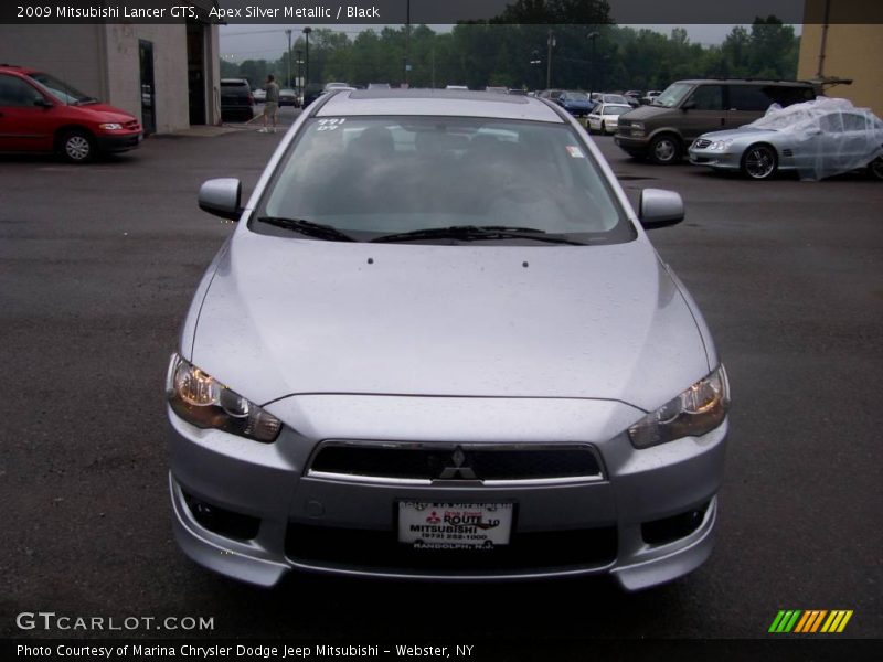 Apex Silver Metallic / Black 2009 Mitsubishi Lancer GTS