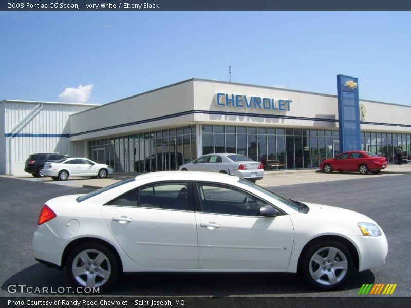 Ivory White / Ebony Black 2008 Pontiac G6 Sedan