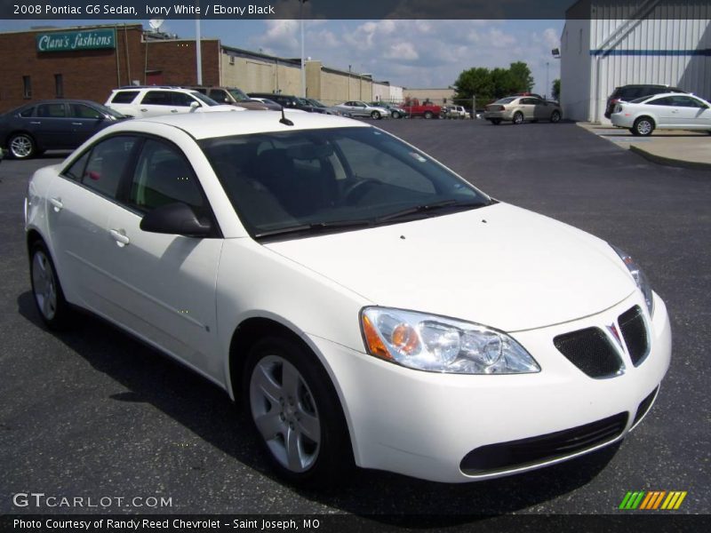 Ivory White / Ebony Black 2008 Pontiac G6 Sedan