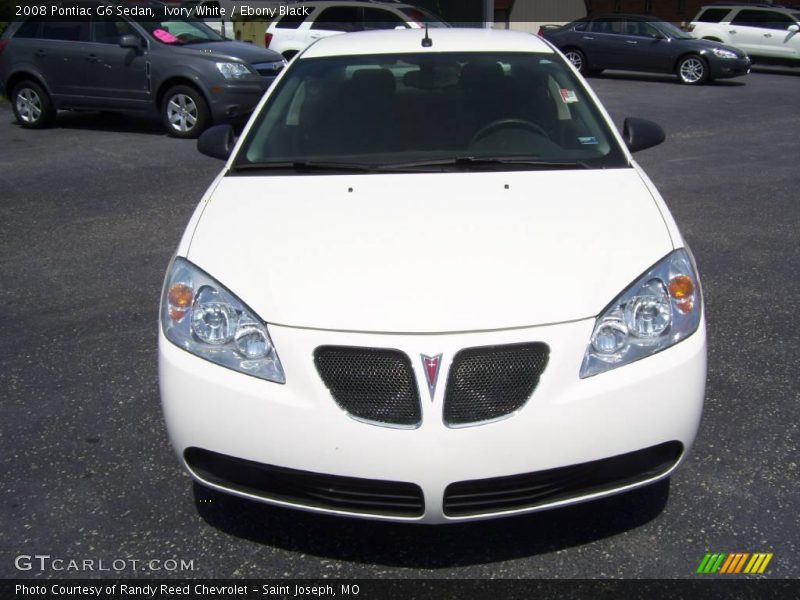 Ivory White / Ebony Black 2008 Pontiac G6 Sedan