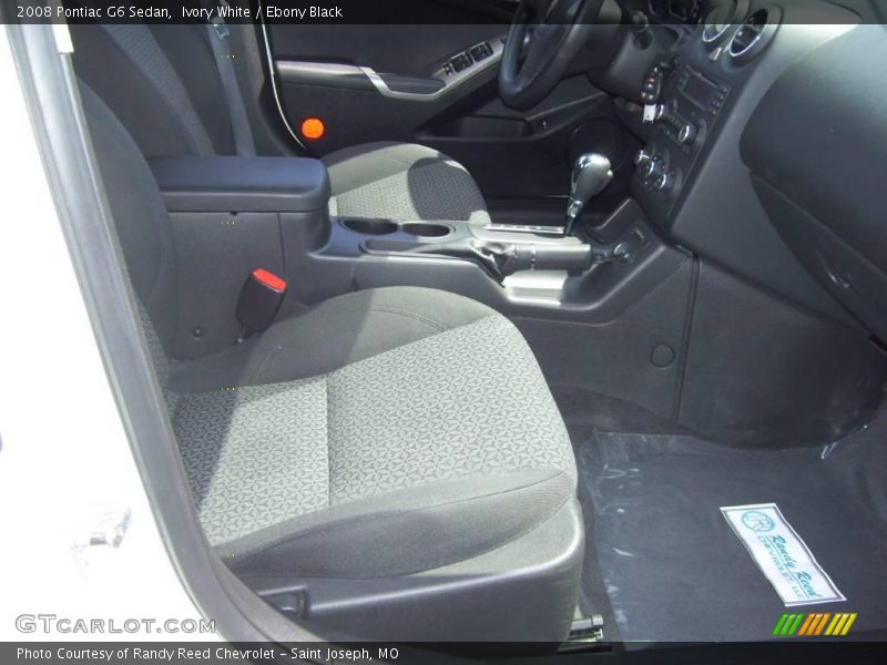 Ivory White / Ebony Black 2008 Pontiac G6 Sedan