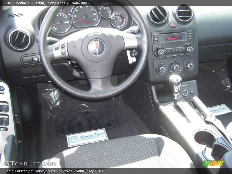 Ivory White / Ebony Black 2008 Pontiac G6 Sedan