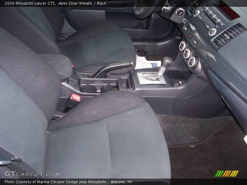 Apex Silver Metallic / Black 2009 Mitsubishi Lancer GTS