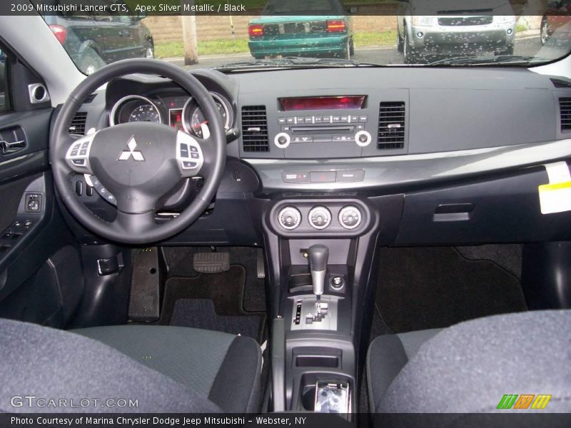 Apex Silver Metallic / Black 2009 Mitsubishi Lancer GTS