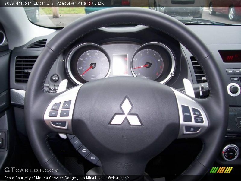 Apex Silver Metallic / Black 2009 Mitsubishi Lancer GTS
