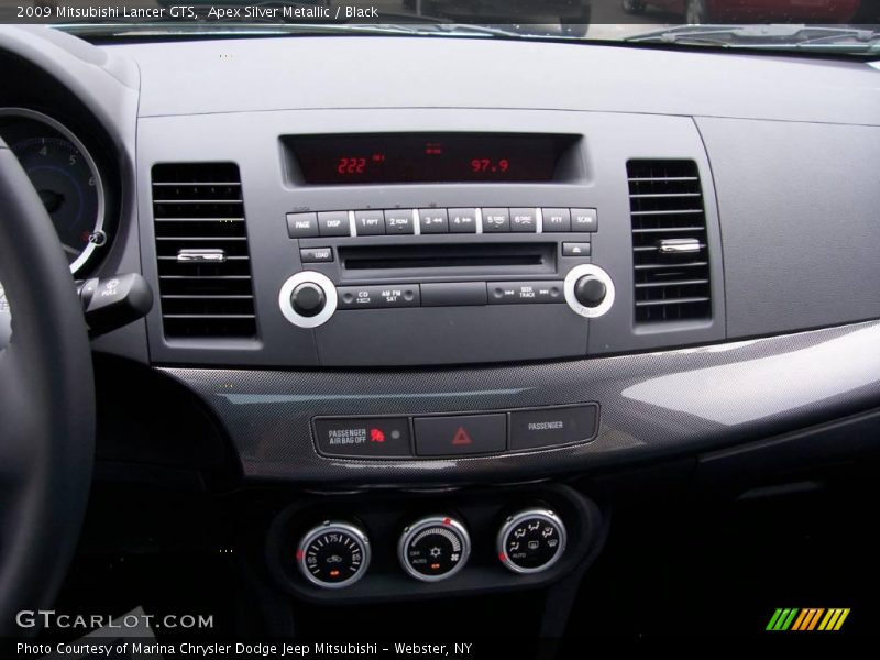 Apex Silver Metallic / Black 2009 Mitsubishi Lancer GTS