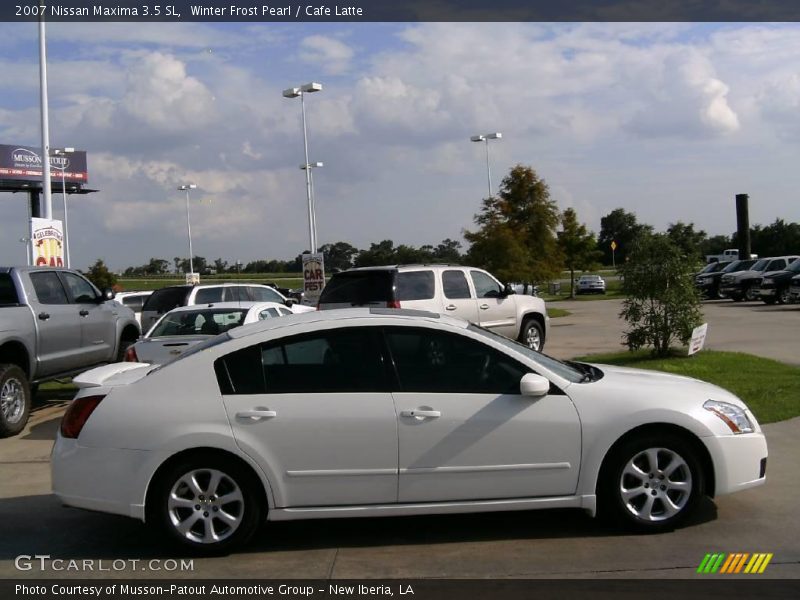 Winter Frost Pearl / Cafe Latte 2007 Nissan Maxima 3.5 SL