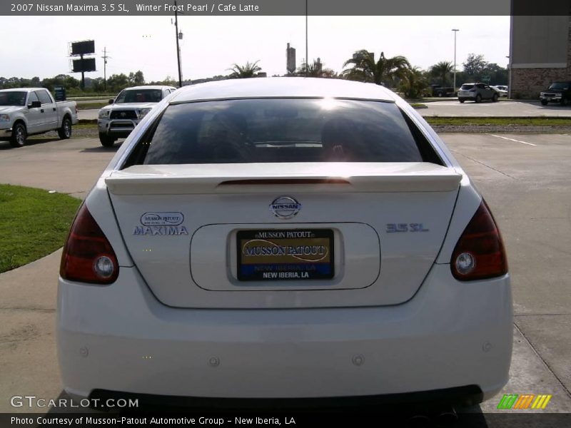 Winter Frost Pearl / Cafe Latte 2007 Nissan Maxima 3.5 SL