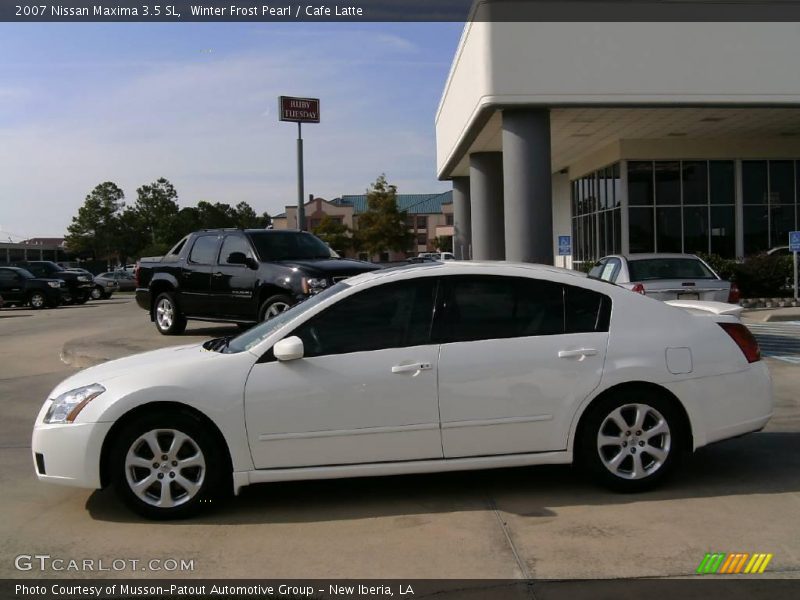 Winter Frost Pearl / Cafe Latte 2007 Nissan Maxima 3.5 SL