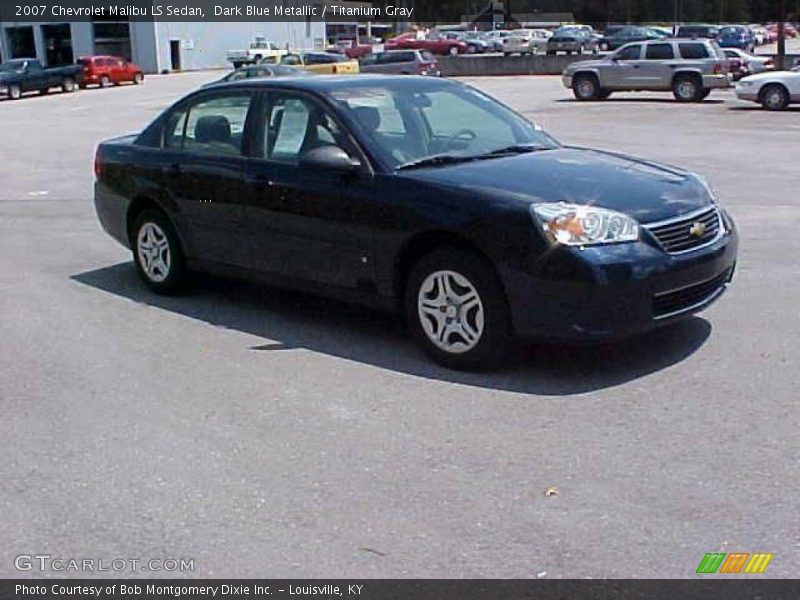 Dark Blue Metallic / Titanium Gray 2007 Chevrolet Malibu LS Sedan