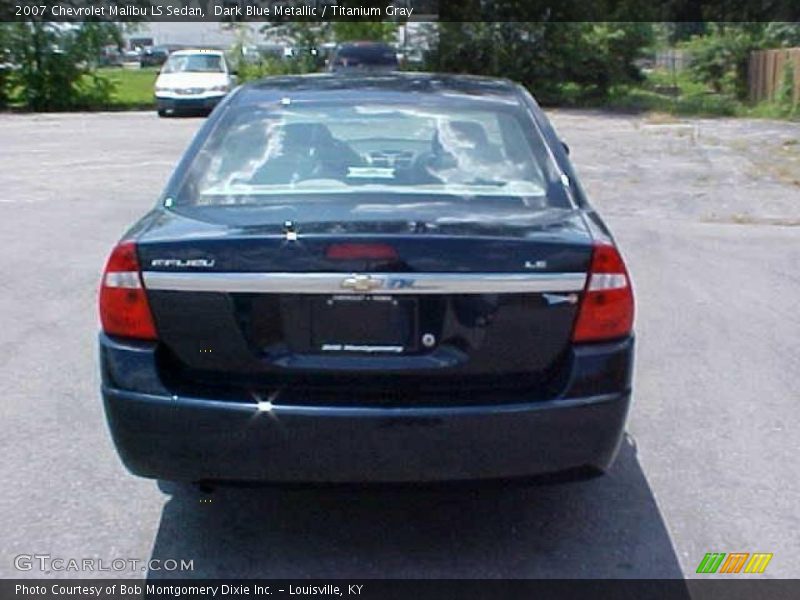 Dark Blue Metallic / Titanium Gray 2007 Chevrolet Malibu LS Sedan
