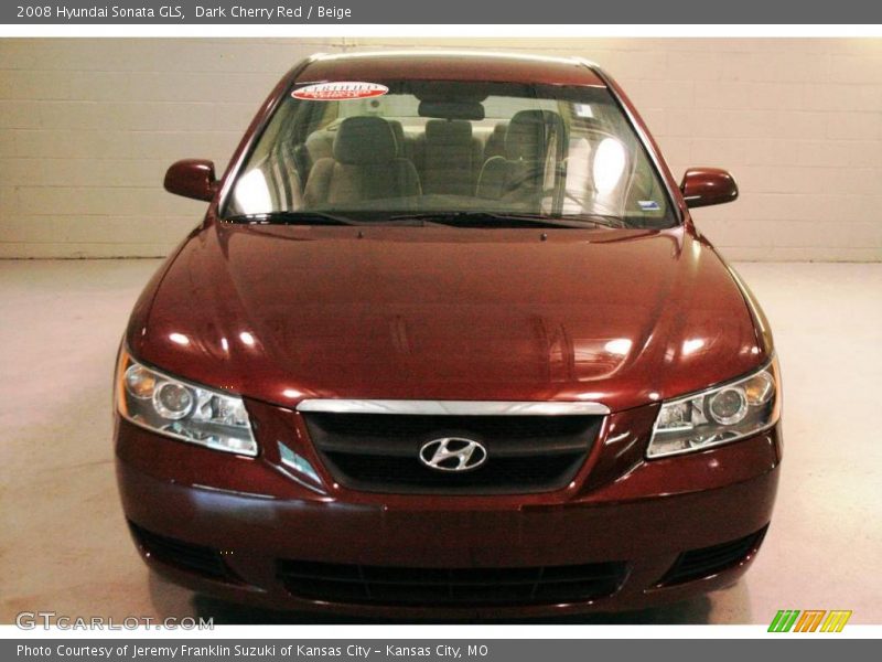 Dark Cherry Red / Beige 2008 Hyundai Sonata GLS