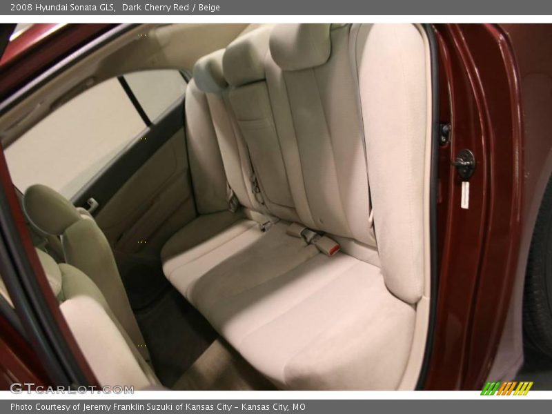 Dark Cherry Red / Beige 2008 Hyundai Sonata GLS