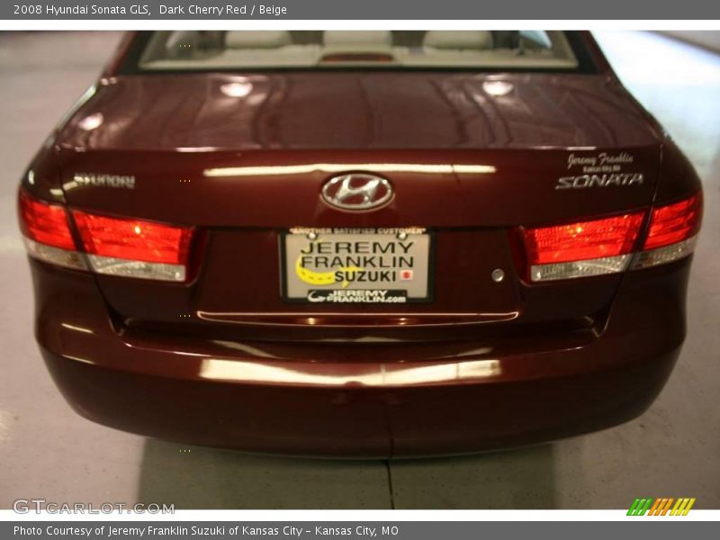 Dark Cherry Red / Beige 2008 Hyundai Sonata GLS