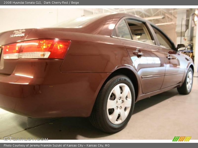 Dark Cherry Red / Beige 2008 Hyundai Sonata GLS