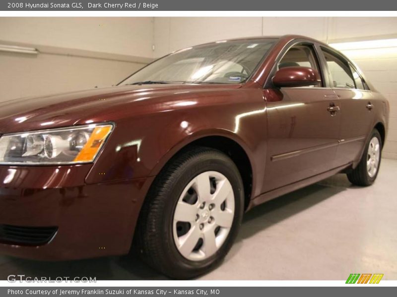 Dark Cherry Red / Beige 2008 Hyundai Sonata GLS