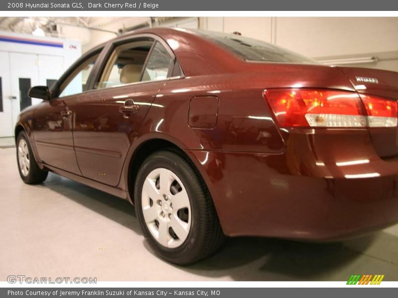 Dark Cherry Red / Beige 2008 Hyundai Sonata GLS