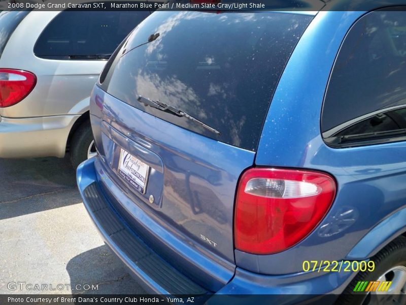 Marathon Blue Pearl / Medium Slate Gray/Light Shale 2008 Dodge Grand Caravan SXT