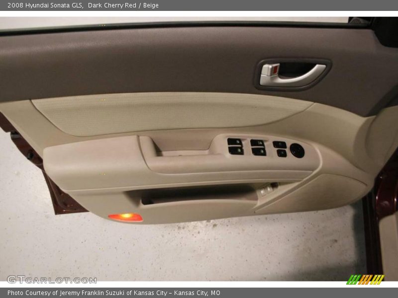 Dark Cherry Red / Beige 2008 Hyundai Sonata GLS