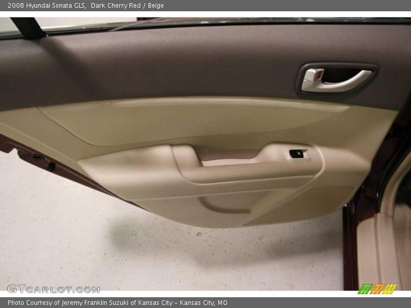 Dark Cherry Red / Beige 2008 Hyundai Sonata GLS