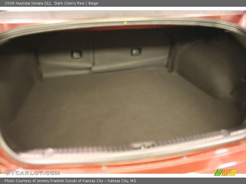Dark Cherry Red / Beige 2008 Hyundai Sonata GLS