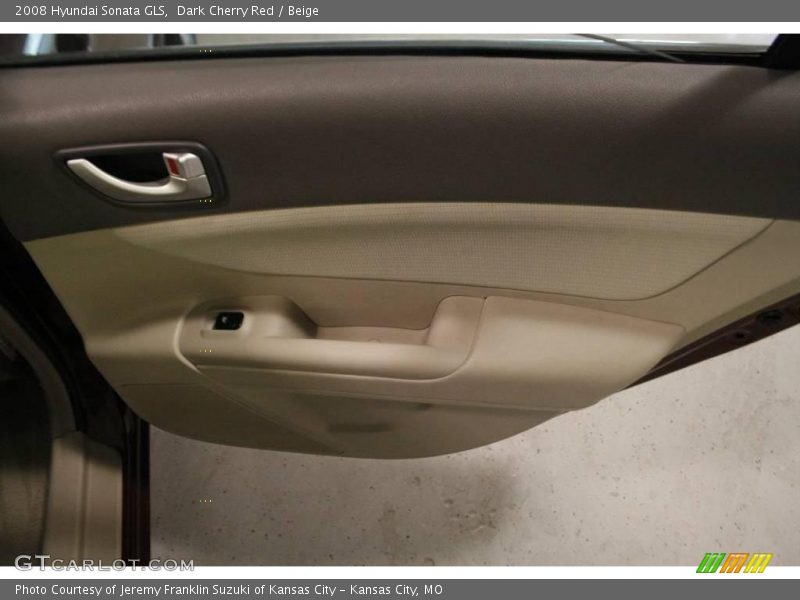 Dark Cherry Red / Beige 2008 Hyundai Sonata GLS