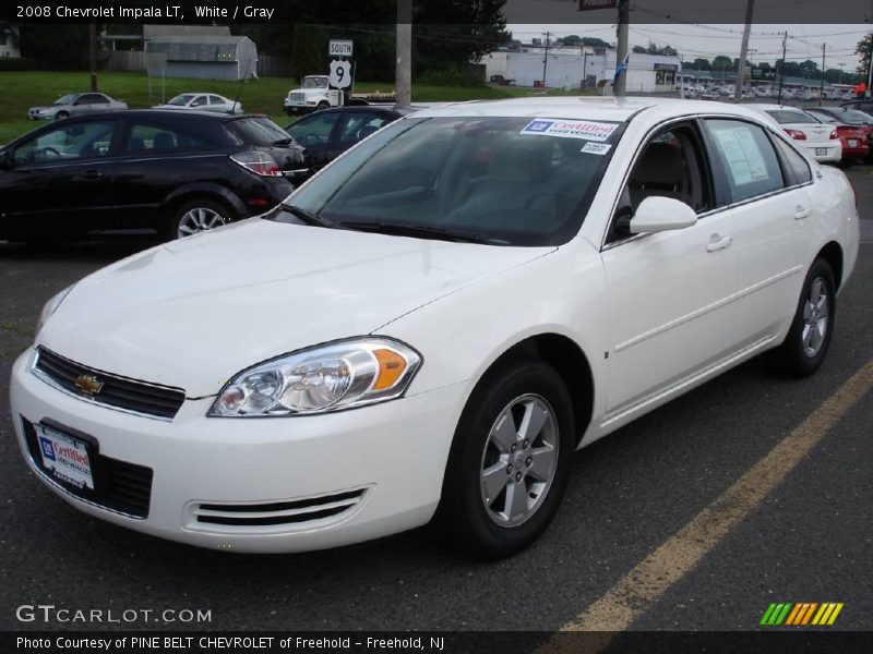 White / Gray 2008 Chevrolet Impala LT