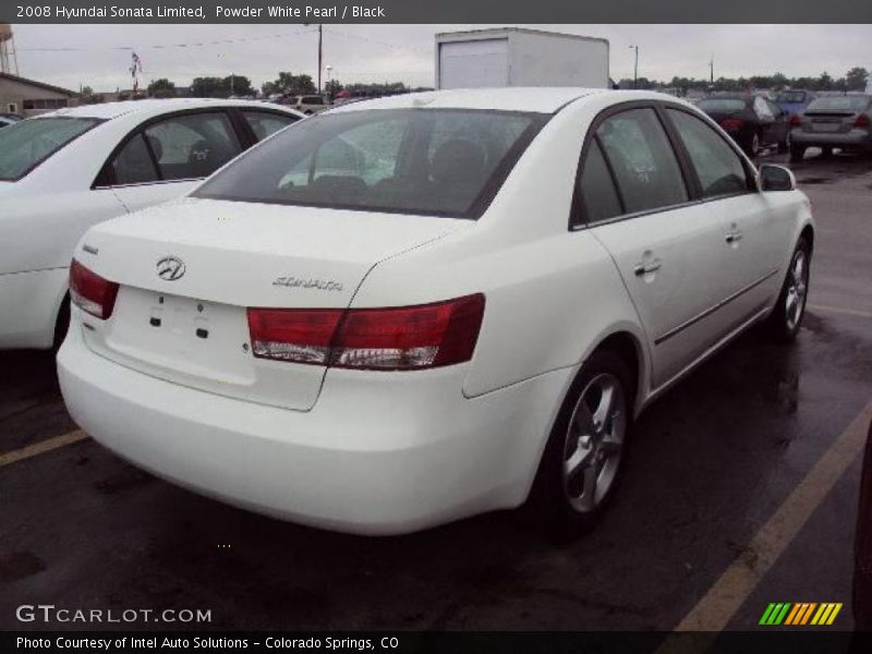 Powder White Pearl / Black 2008 Hyundai Sonata Limited