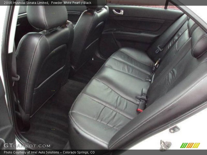 Powder White Pearl / Black 2008 Hyundai Sonata Limited
