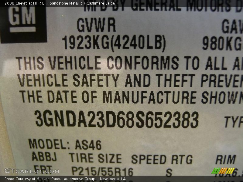 Sandstone Metallic / Cashmere Beige 2008 Chevrolet HHR LT