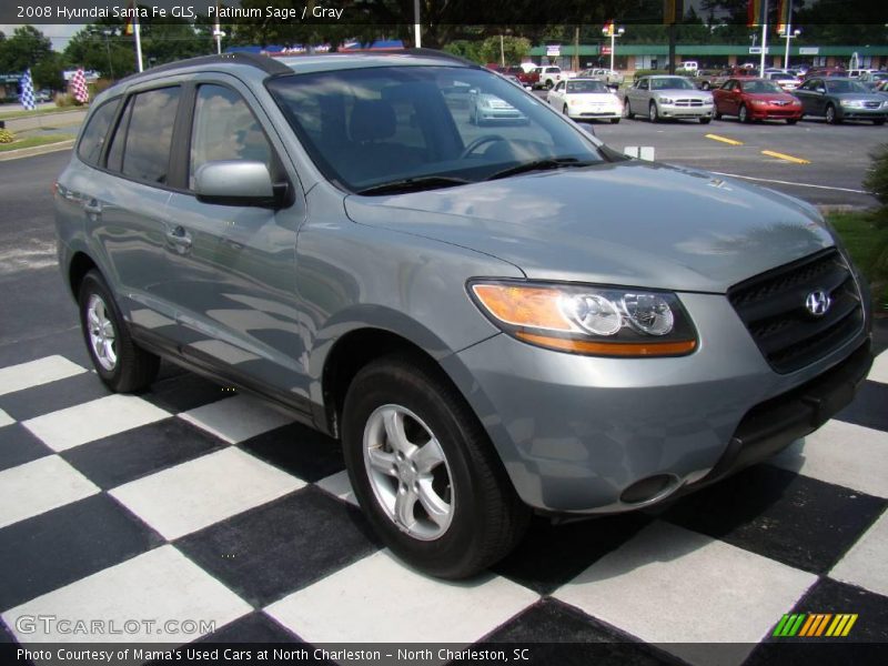 Platinum Sage / Gray 2008 Hyundai Santa Fe GLS