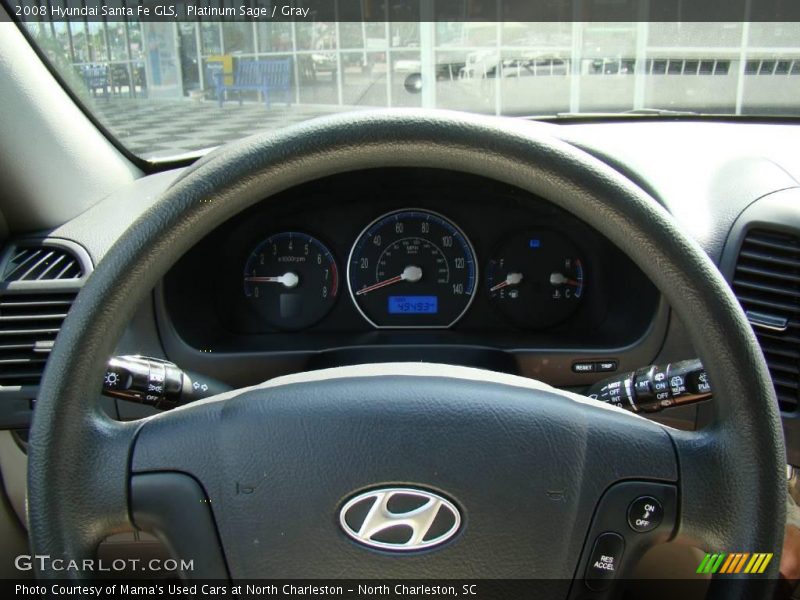 Platinum Sage / Gray 2008 Hyundai Santa Fe GLS