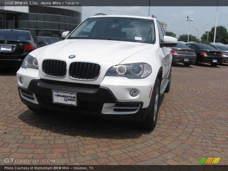 Alpine White / Tobacco 2008 BMW X5 3.0si