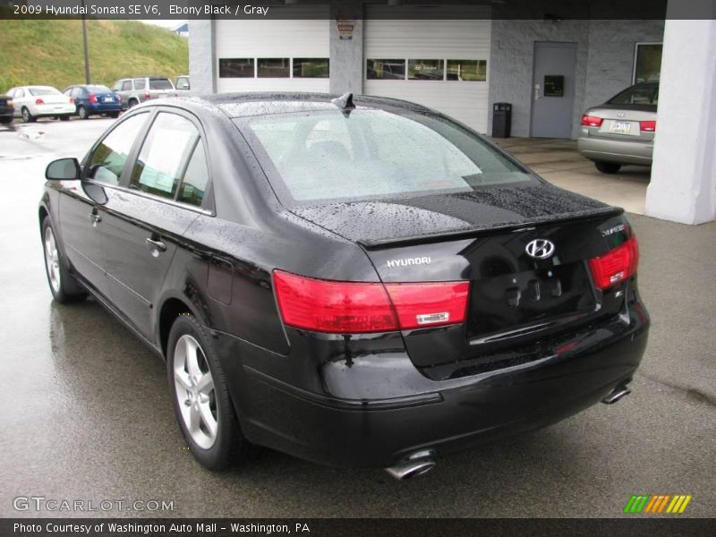 Ebony Black / Gray 2009 Hyundai Sonata SE V6