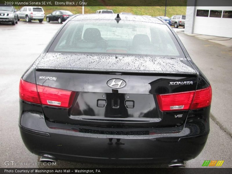 Ebony Black / Gray 2009 Hyundai Sonata SE V6