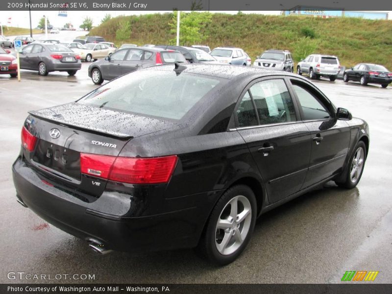 Ebony Black / Gray 2009 Hyundai Sonata SE V6