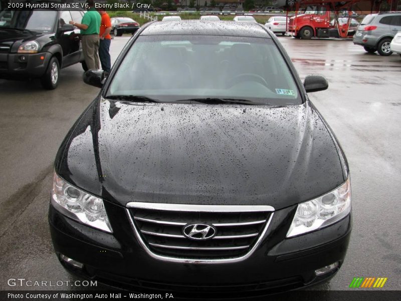 Ebony Black / Gray 2009 Hyundai Sonata SE V6